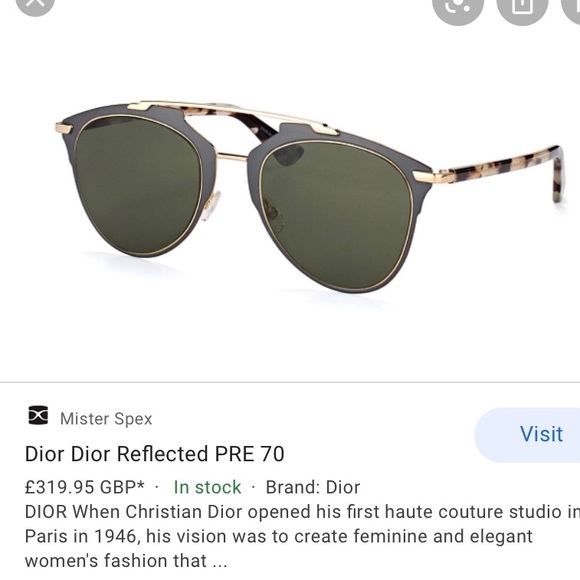 *Brand New* Dior Reflected Gunmetal Sunglasses - Picture 7 of 9